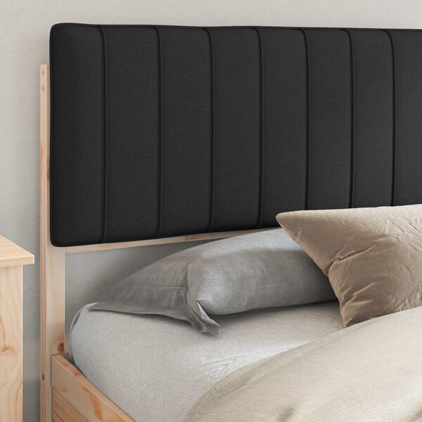 vidaXL R&aacute;m postele s čal&uacute;nen&yacute;m čelom Čierna 200 x 200 cm