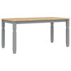 vidaXL Jed&aacute;lensk&yacute; st&ocirc;l Corona siv&yacute; 160x80x75 cm borovicov&yacute; mas&iacute;v