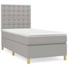 vidaXL Boxspring posteľ s matracom bledosivý 100x200 cm látka