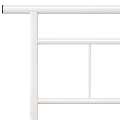 vidaXL Posteľný rám, biely, kov 200x200 cm