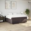 vidaXL Boxspring posteľ s matracom tmavohned&aacute; 200x200 cm l&aacute;tka