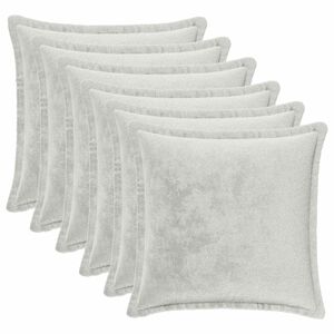 vidaXL Dekoračn&yacute; vank&uacute;&scaron; 6 ks HOUTEN Svetlosiv&aacute; 30 x 30 cm Flanel