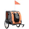 vidaXL Voz&iacute;k za bicykel pre psa, oranžovo siv&yacute;