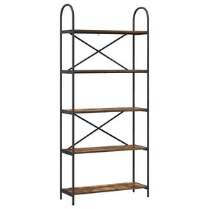 vidaXL Reg&aacute;l na knihy Dymov&aacute; dub 80 x 30 x 183 cm Kompozitn&eacute; drevo