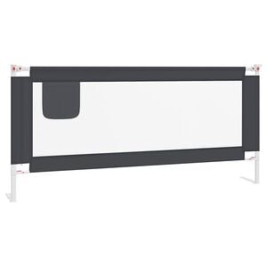 vidaXL Z&aacute;brana na detsk&uacute; posteľ tmavosiv&aacute; 200x25 cm l&aacute;tka