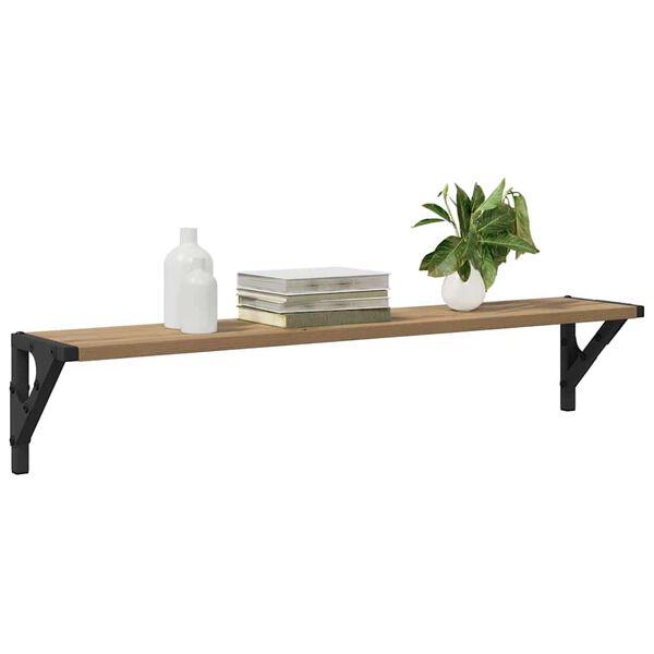 vidaXL Stenné police s poličkou 2 pcs Remeselný dub 80 x 15 x 15,5 cm