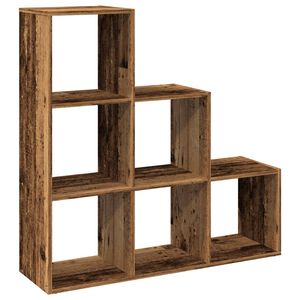 vidaXL Knižnica 3-poschodov&aacute; star&eacute; drevo 99x29x99 cm kompozitn&eacute; drevo
