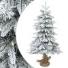 vidaXL Mini vianočn&yacute; stromček zasnežen&yacute; 45 cm PVC a PE Zelen&aacute; a biela