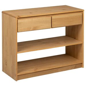 vidaXL Konzolov&yacute; stol&iacute;k SAUDA dub 89,5x36,5x73 cm borovicov&yacute; mas&iacute;v