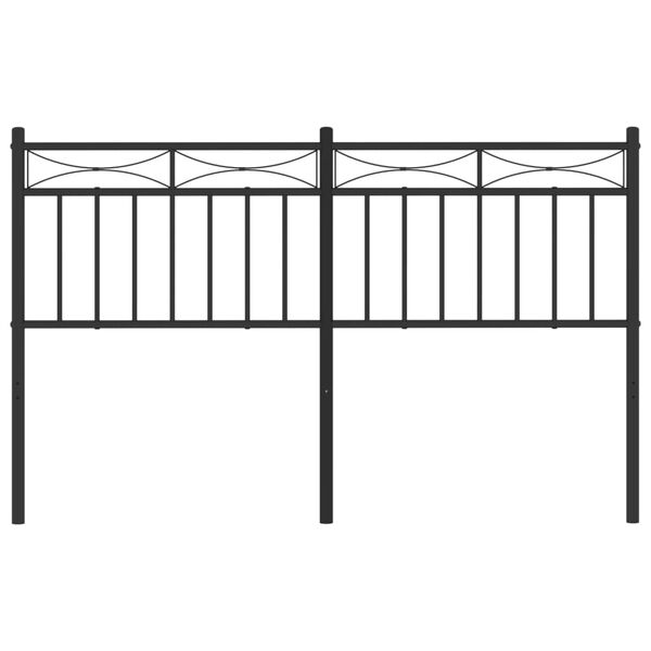 vidaXL Kovov&eacute; čelo postele čierne 140 cm