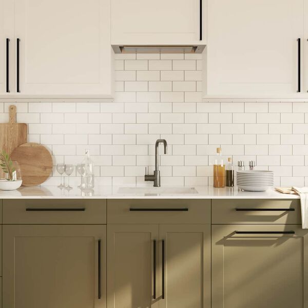 vidaXL Rukoväte na skrinku 5 ks čierne 320 mm nehrdzavejúca oceľ