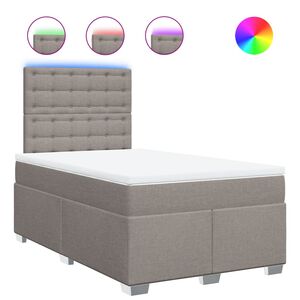 vidaXL Boxspring posteľ s matracom sivohned&aacute; 120x190 cm l&aacute;tka