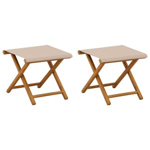 vidaXL Leh&aacute;tko 2 pcs Mas&iacute;vne eukalyptov&eacute; drevo B&eacute;žov&aacute;
