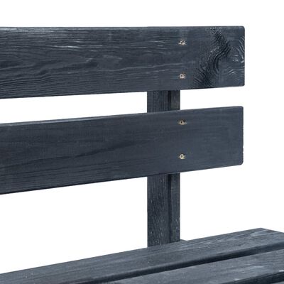 vidaXL Záhradná lavička z paliet, drevo, čierna