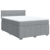 vidaXL Boxspring posteľ s matracom bledosiv&aacute; 140x200 cm l&aacute;tka