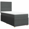 vidaXL Boxspring posteľ s matracom tmavosiv&aacute; 90x200 cm l&aacute;tka
