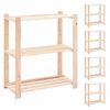 vidaXL Reg&aacute;ly s 3 policami 5 ks 80x38x90 cm borovicov&yacute; mas&iacute;v 150 kg