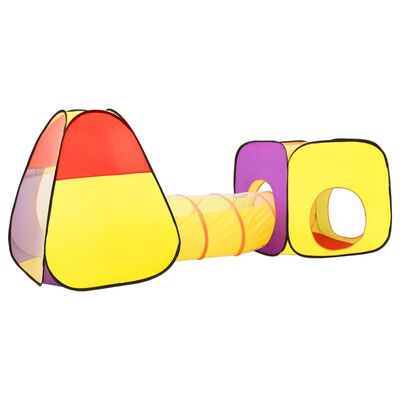 vidaXL Detský stan na hranie s 250 loptičkami farebný 255x80x100 cm