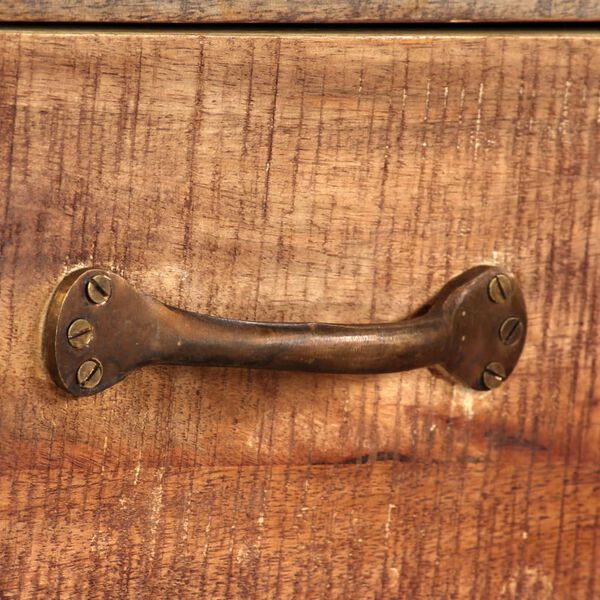 vidaXL TV stolík, masívne drevo vintage štýl 118x30x40 cm