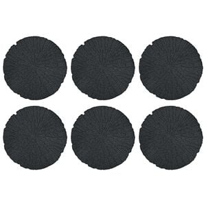 vidaXL Kameň na schod&iacute;ky 6 pcs Čierny &Oslash; 45 x 1,8 cm Guma
