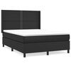vidaXL Boxspring posteľ s matracom čierna 140x200 cm umel&aacute; koža