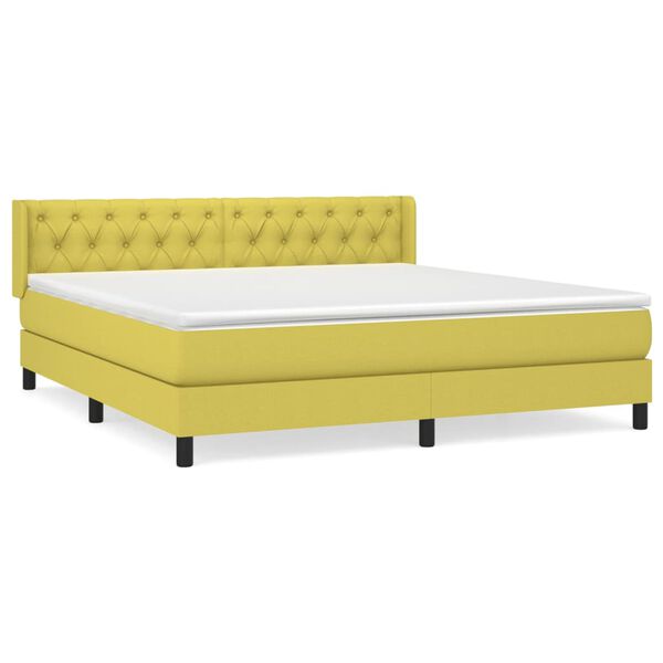 vidaXL Boxspring posteľ s matracom zelen&aacute; 160x200 cm l&aacute;tka