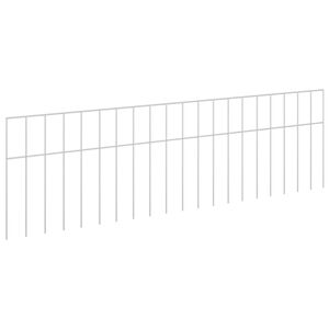 vidaXL Z&aacute;hradn&yacute; plotov&yacute; panel 24 ks 100 x 30 cm Pozinkovan&aacute; oceľ