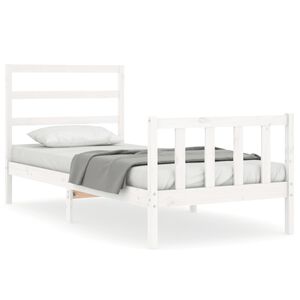 vidaXL Posteľ bez matraca biela 90x190 cm mas&iacute;vna borovica