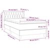 vidaXL Posteľn&yacute; r&aacute;m boxspring s matracom kr&eacute;mov&yacute; 90x190 cm l&aacute;tka