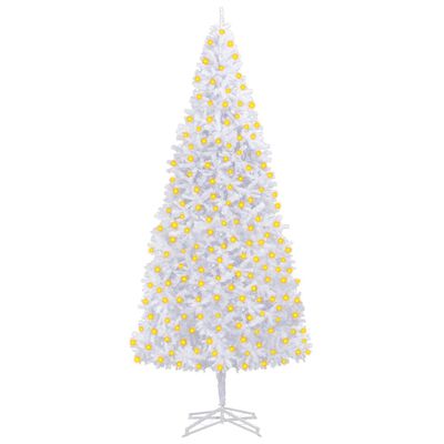 vidaXL Osvetlený umelý vianočný stromček 400 cm, biely
