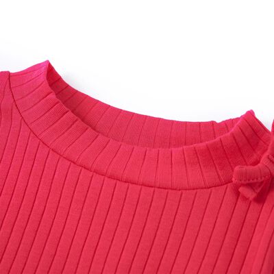 Detské tričko s dlhým rukávom žiarivo ružové 92