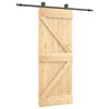 vidaXL Posuvn&eacute; dvere Pr&iacute;rodn&aacute; a čierna 85 x 210 cm