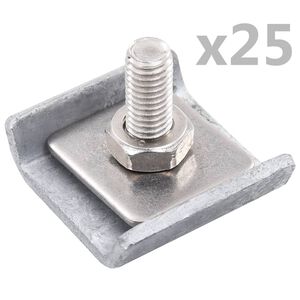 vidaXL Konektor sieťovan&yacute;ch rohož&iacute; 25 s&aacute;d strieborn&yacute;