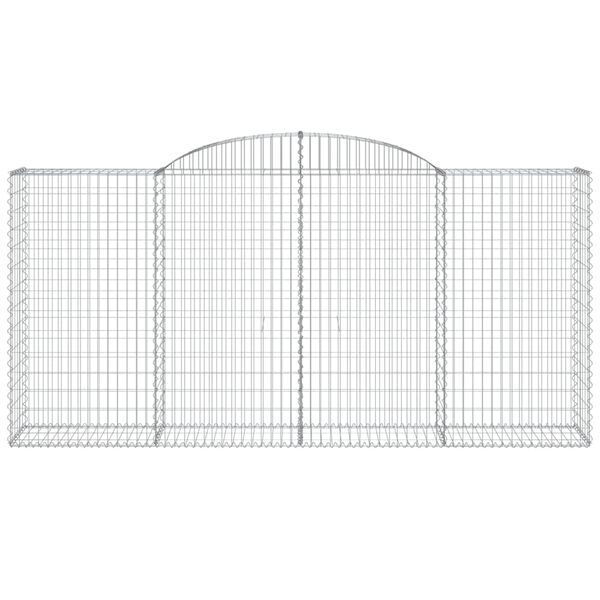 vidaXL Obl&uacute;kov&eacute; gabionov&eacute; ko&scaron;e 9 ks 300x50x140/160 cm pozink. železo