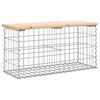 vidaXL Z&aacute;hradn&aacute; lavička gabi&oacute;nov&yacute; dizajn 83x31,5x42cm mas&iacute;vna borovica