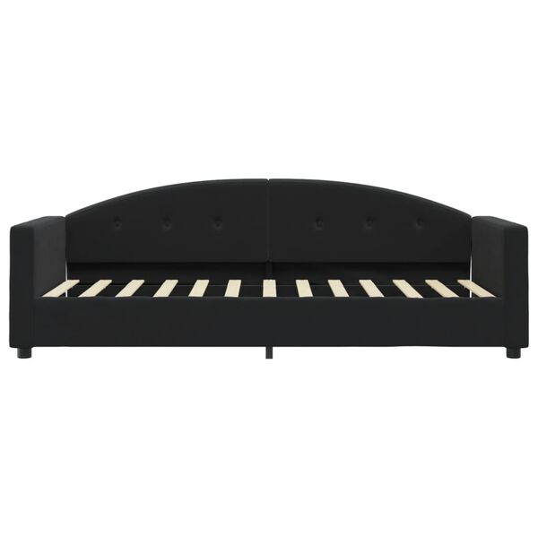 vidaXL Denná posteľ s matracom čierna 80x200 cm zamat