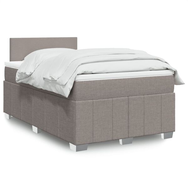 vidaXL Boxspring posteľ s matracom sivohned&aacute; 120x190 cm l&aacute;tka