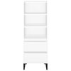 vidaXL Vysoká skrinka biela 40x36x110 cm spracované drevo