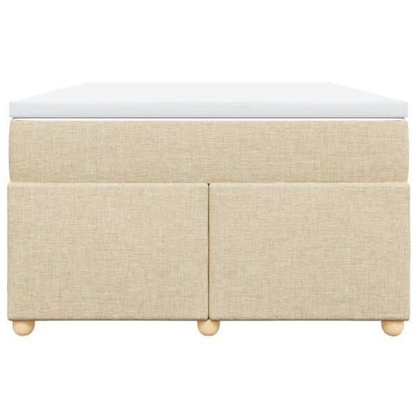 vidaXL Boxspring posteľ s matracom krémový 120x200 cm látka