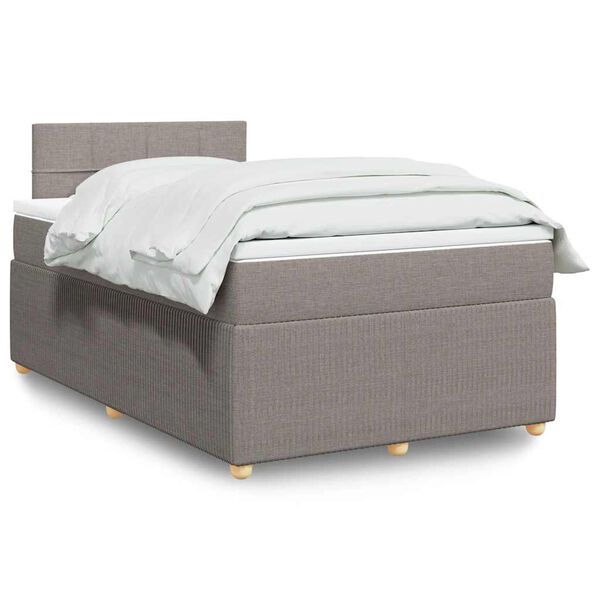 vidaXL Boxspring posteľ s matracom sivohned&yacute; 120x200 cm l&aacute;tka