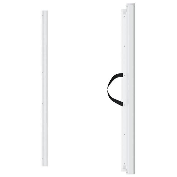 vidaXL Zaťahovacia bránka pre domáce zvieratá biela 117,5x125 cm