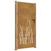 vidaXL Z&aacute;hradn&aacute; br&aacute;na 100x200 cm, oceľ Corten, dizajn s tr&aacute;vou