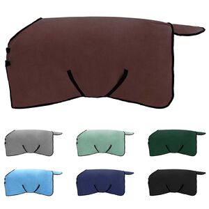 vidaXL Pl&aacute;&scaron;ť pre kone Pln&aacute; tmavohned&aacute; Polyester