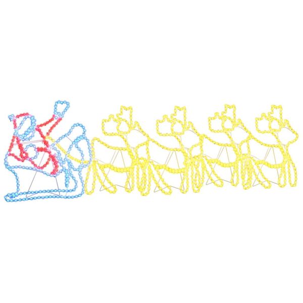 vidaXL Vianočná dekorácia s 1224 LED-i Viacfarebný 69 x 79 cm PVC