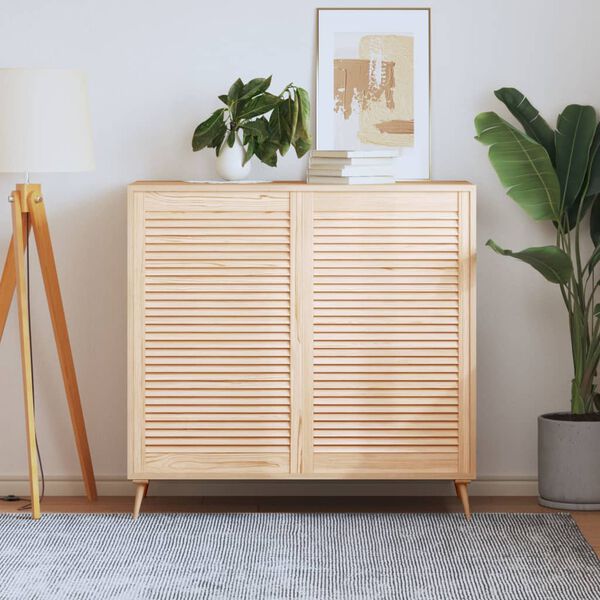 vidaXL Lamelové dvierka na skrinku 2 ks 99,3x59,4 cm, borovicový masív