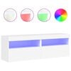 vidaXL TV n&aacute;stenn&eacute; skrinky s LED svetlami 2 ks biele 60x30x40 cm
