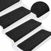vidaXL Schodiskov&eacute; rohože samolepiace 30 ks antracitov&eacute; 65x24,5x3,5 cm