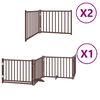 vidaXL Br&aacute;na pre psa s dvere sklad. 8 pan. hned&aacute; 640 cm topoľov&eacute; drevo