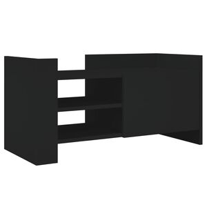 vidaXL TV skrinka čierna 80x35x40 cm kompozitn&eacute; drevo