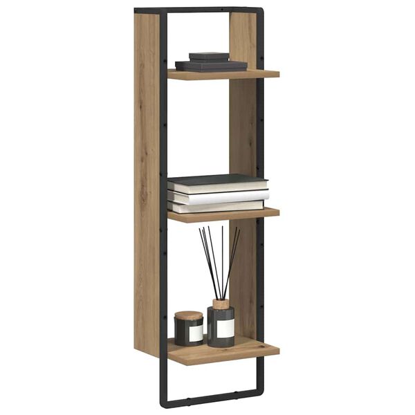 vidaXL Stenn&aacute; polica Remeseln&yacute; dub 30 x 25 x 100 cm Kompozitn&eacute; drevo